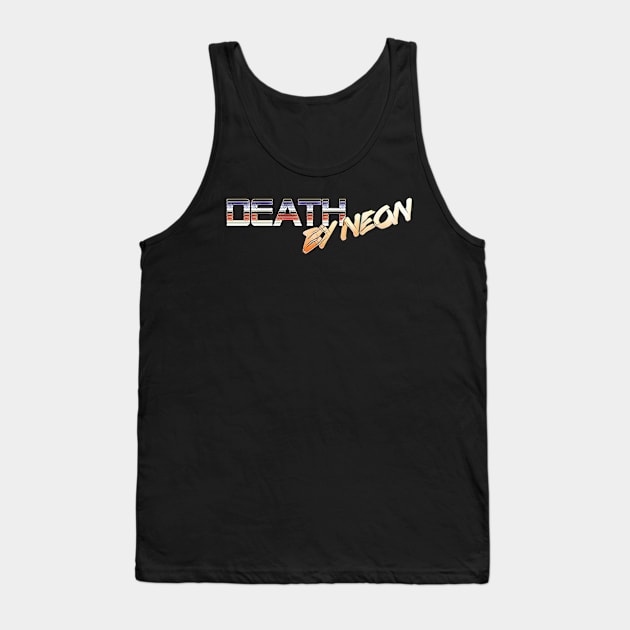 Death By Neon Logo Design - Official Product Color 3 - cinematic synthwave / horror / berlin school / retrowave / dreamwave t-shirt Tank Top by DeathByNeonOfficial